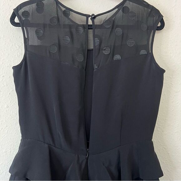 Kate Spade Mademoiselle Sleeveless Black Peplum Jumpsuit NEW Size 6 - Picture 7 of 11